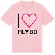 Pink Cotton t-shirt med Jag älskar Flybo t-shirt stort tryck