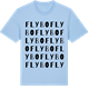Blue Soul t-shirt med Flybo ordlek t-shirt