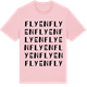 Pink Cotton t-shirt med Flyen ordlek t-shirt