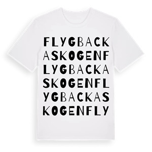 Flygbackaskogen ordlek t-shirt – ekologisk bomull t-shirt från Pinshirt