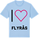 Blue Soul t-shirt med Jag älskar Flyrås t-shirt stort tryck