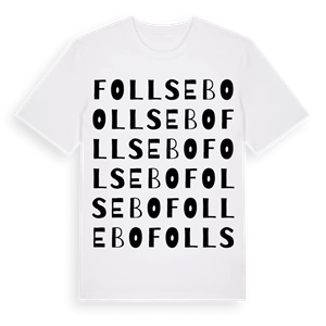 Follsebo ordlek t-shirt – ekologisk bomull t-shirt från Pinshirt