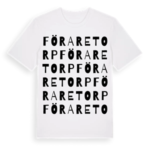Föraretorp ordlek t-shirt – ekologisk bomull t-shirt från Pinshirt