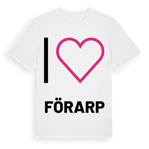 Jag älskar Förarp t-shirt stort tryck – ekologisk bomull t-shirt från Pinshirt