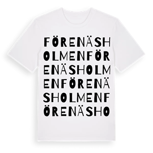 Förenäsholmen ordlek t-shirt – ekologisk bomull t-shirt från Pinshirt