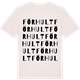Vintage White t-shirt med Förhult ordlek t-shirt
