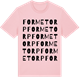 Pink Cotton t-shirt med Formetorp ordlek t-shirt