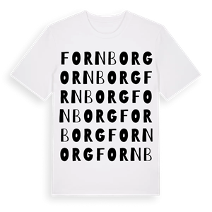 Fornborg ordlek t-shirt – ekologisk bomull t-shirt från Pinshirt