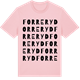 Pink Cotton t-shirt med Forreryd ordlek t-shirt