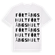 White t-shirt med Förtångshult ordlek t-shirt