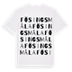 White t-shirt med Fösingsmåla ordlek t-shirt