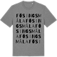 Mid Heather Gray t-shirt med Fösingsmåla ordlek t-shirt