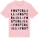 Pink Cotton t-shirt med Fosterkulla ordlek t-shirt