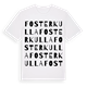 White t-shirt med Fosterkulla ordlek t-shirt