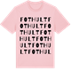 Pink Cotton t-shirt med Fothult ordlek t-shirt