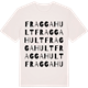 Vintage White t-shirt med Fraggahult ordlek t-shirt