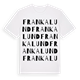 White t-shirt med Frankalund ordlek t-shirt