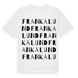 Frankalund ordlek t-shirt – ekologisk bomull t-shirt från Pinshirt