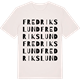 Vintage White t-shirt med Fredrikslund ordlek t-shirt