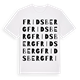 White t-shirt med Fridsberg ordlek t-shirt