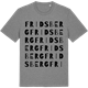 Mid Heather Gray t-shirt med Fridsberg ordlek t-shirt