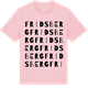 Pink Cotton t-shirt med Fridsberg ordlek t-shirt