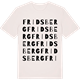 Vintage White t-shirt med Fridsberg ordlek t-shirt