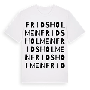 Fridsholmen ordlek t-shirt – ekologisk bomull t-shirt från Pinshirt