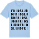 Blue Soul t-shirt med Fridslund ordlek t-shirt