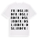 White t-shirt med Fridslund ordlek t-shirt