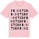 Pink Cotton t-shirt med Friheten ordlek t-shirt