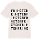 Vintage White t-shirt med Friheten ordlek t-shirt