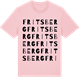 Pink Cotton t-shirt med Fritsberg ordlek t-shirt