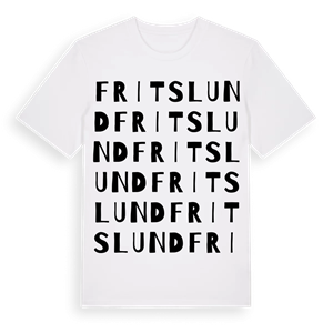 Fritslund ordlek t-shirt – ekologisk bomull t-shirt från Pinshirt