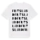 White t-shirt med Fritslund ordlek t-shirt