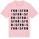 Pink Cotton t-shirt med Froas ordlek t-shirt