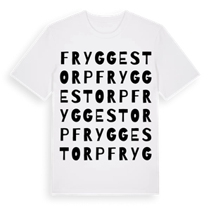 Fryggestorp ordlek t-shirt – ekologisk bomull t-shirt från Pinshirt