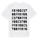 White t-shirt med Fryggestorp ordlek t-shirt