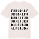 Vintage White t-shirt med Furudal ordlek t-shirt