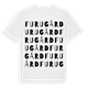 White t-shirt med Furugård ordlek t-shirt