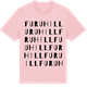 Pink Cotton t-shirt med Furuhill ordlek t-shirt
