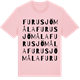 Pink Cotton t-shirt med Furusjömåla ordlek t-shirt