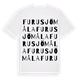 White t-shirt med Furusjömåla ordlek t-shirt