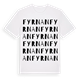 White t-shirt med Fyrnan ordlek t-shirt
