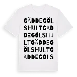 Gäddegölshult ordlek t-shirt – ekologisk bomull t-shirt från Pinshirt