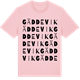 Pink Cotton t-shirt med Gäddevik ordlek t-shirt