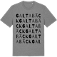 Mid Heather Gray t-shirt med Galtabäck ordlek t-shirt
