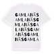 White t-shirt med Gamlanäs ordlek t-shirt