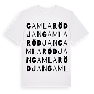 Gamlarödjan ordlek t-shirt – ekologisk bomull t-shirt från Pinshirt