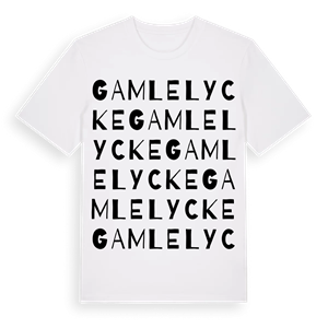 Gamlelycke ordlek t-shirt – ekologisk bomull t-shirt från Pinshirt